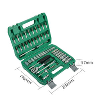 53 Pieces 53-Piece Ratchet Tool Kit Organized Storage Combination Tool Set Box