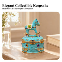 Rotating Jewelry Box Ornamental Horse Jewelry Box Sturdy Accessory Holder