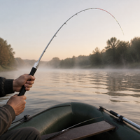 Telescopic Raft Fishing Rod Set with Sensitive Tip for Freshwater and Saltwater