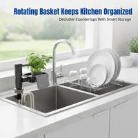 Kitchen Soap Dispenser Rack, Fast Liquid Output, Integrated Storage, Sink Detergent Press Pump