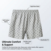Mens Briefs High Waist Underwear for Elderly Soft Breathable Material for All Day Comfort, Plus Size up to 6XL