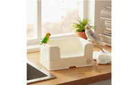 Easy to Clean Circulating Water Bird Bath Automatic Bird Bathtub Parrot Shower Basin for Parrots, Cockatiels, Small Birds, Aviary