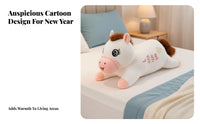 Long Horse Full-Length Pillow Auspicious Design Long Horse Soft Toy Horse Plush Support Pillow Super-Soft Large Horse