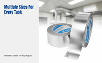 Thickened High Temperature Fiberglass Aluminum Foil Tape, Fireproof Duct Sealing, Repair, Light Blocking for Home Improvement