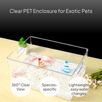 PET Hexagonal Axolotl Habitat Luxury Set, Transparent
