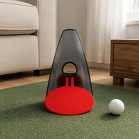 Indoor Outdoor Use Golf Putting Practice Aid Oval Base Golf Putting Practice Aid Translucent Body Sports Training Gear Curved Design for Indoors, Outdoors