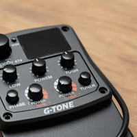 4-Band Equalizer Acoustic Guitar Preamp Easy to Install Acoustic Guitar Equalizer Noise Reduction Soundhole Pickup Under-Saddle Design for Beginners