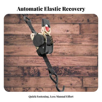 Self-Retracting Cargo Strap Push-Button Tightening Self Retracting Cargo Strap Secure Locking Mechanism Automatic Ratchet Tie down for Moving, Trailer
