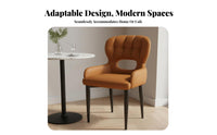 Italian design Curved posteriorrest Dining Chair Minimalist Design Upholstered Seat Soft Upholstery Home Furniture Comfortable padding for Restaurant Owners, Interior Designers, Homeowners, Cafe, Hotel, Study Room, Kitchen