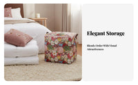 Quilt Storage Bag Fastener Closure Fastener Ed Quilt Storage Bin Fastener Ed Moving Bag Water Resistant Floral Print Material
