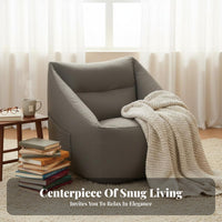 Comfortable Support Structured Bean Bag Sofa No Assembly Required Floor Chair Lightweight Household Furniture Ergonomic Design for Children, Adults, Students, Living Room, Bedroom, Balcony, Reading Nook