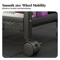 Home Gym Storage Rack With Wheels Home Gym Storage Organizer Space-Saving Rolling Workout Equipment Organizer for Families, Garage, Basement