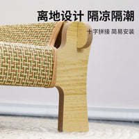 Cat Bed Summer Rattan Hammock Removable Washable Lounge Chair Elevated Camp Bed for Cats