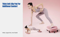 Six-Wheel Ab Wheel, Quiet Abdominal Trainer, Home Fitness, 360° Universal Rotation, TPE Soft Rollers, Anti-Slip Pad