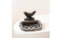 Soap Dish with Tray Cast Iron Soaps Holder Slotted Soap Dish for Washroom