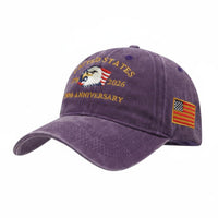 Design USA 250th Anniversary Cap Vintage Design 250th Anniversary USA Cap Adjustable Fit American Flag Hat Collectible Item for Men, Women, Patriots, Casual Wear, National Holidays, Outdoor Activities