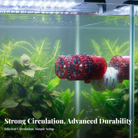 Aquarium Water Circulator Suction Cup Mount Fish Tank Current Pump Anti-Backflow Function Mini Water Circulation Pump for Freshwater Tanks