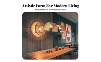 Natural Materials Rattan Hanging Light Easy Installation Woven Bamboo Lamp Adjustable Height Chinese Design Hanging Light for Restaurant Owners, Interior Designers, Homeowners, Living Room, C Not in Use Ee Shop, Bedroom, Kitchen Island