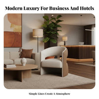 Light Luxury design configurable Guest Couch Modern Design Curved rear Armchair and Loveseat Set Flexible Configuration Reception Seating Long-lasting Construction for Interior Designers, Business Owners, Hotel Managers, Waiting Room