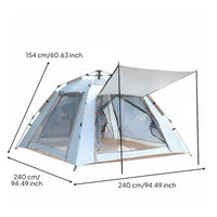 Waterproof Automatic Camping Tent 3 Second Quick Unfold Automatic Instant Unfold Tent Portable Outdoor Gear Ventilated for Campers, Families, Beach