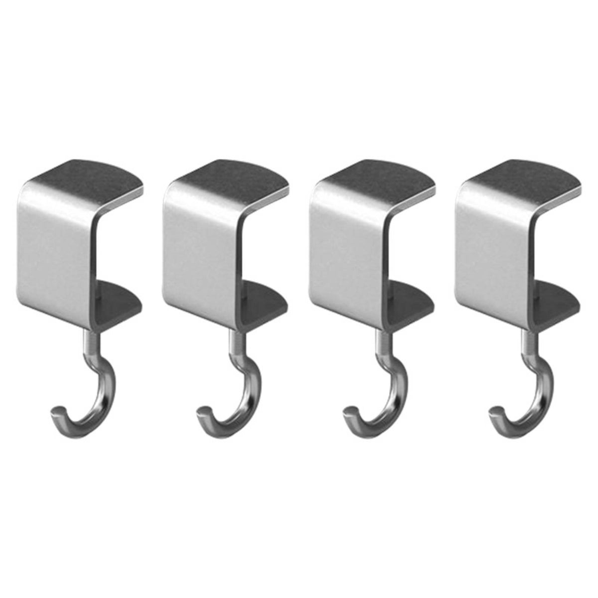 4 Pieces Desk-Edge Hanging Hook Simple to Install Clamp-on Desk Hook Heavy Duty Table Hanger for Students, Dorm Rooms
