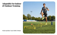 Versatile 2 in 1 Agility Ladder Hurdles Portable Agility Ladder and Hurdle Set Lightweight Coordination Training Hurdles Long-Lasting for Basketball Players, Athletes, Coaches, Outdoor, Sports Field, Gym