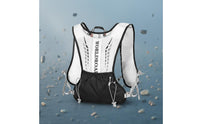 Multifunctional Pockets Lightweight Trail Running Vest Breathable Mesh Long-Distance Hydration Backpack Adjustable Straps Cross-Country Race Vest for Cyclists