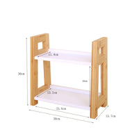 Bamboo Spice Rack Countertop Organizer Minimalist Design
