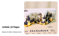 Tear-off Sculpture Calendar Creative Gift Tear Away Sculpture Calendar Multi-Functional Paper Carving Note Block for Colleagues, Home, Bedroom, School