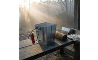 Steel Charcoal Fire Starter Furnace Ventilated Foldable Charcoal Chimney Starter Heat-Resistant Grip for Barbecue