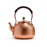 Heat-Insulating Copper Kettle Handmade Tea Kettle with Spout Traditional Copper Teapot Vintage for Kitchen