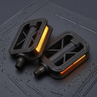 14 Mm Thread Flat Bike Pedals Plastic Anti-Slip Bike Pedals Rectangular Non-Slip Bike Pedal Threaded Spindle