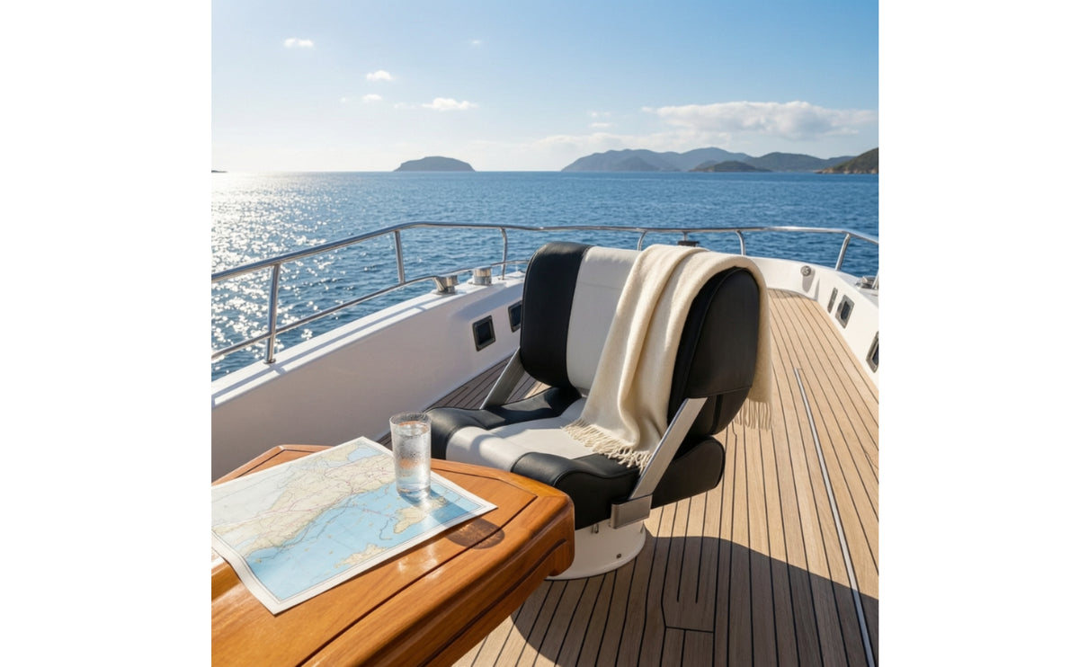 Boat Marine Chair Contoured Boat Seat with Padded Backrest Low-Profile Marine Chair for Fishing Boats