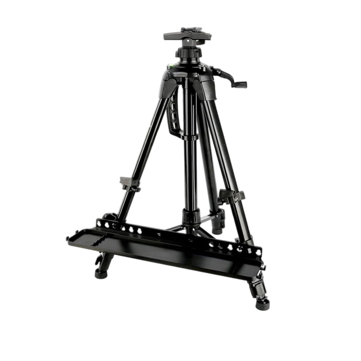 Matte Black Hand-Crank Easel Adjustable Foldable Tripod Easel Portable Sturdy for Artists, Painters, Students, Outdoor Painting, Studio, Art Class