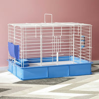 Guinea Pig Cage Habitat and Bunny Cage, Multi-Level Spray-Painted Metal Wire Luxury Animal Enclosure, Extra Indoor Small Animal Easy House