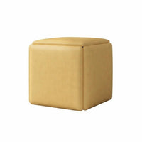 Multi-Functional 5-in-1 Cube Ottoman Space-Saving 5-in-1 store compactlying Cube long-lasting Construction Stackable Seating Sturdy Frame for Apartment Dwellers, Homeowners, Party Hosts, Living Room, Small Spaces, Bedroom, Parties