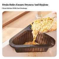Triangular Drain Basket Multifunctional Triangle Sink Strainer Kitchen Sink Drain Basket Fast Draining Heat Resistant