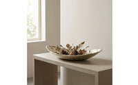 Boat Tray Gold Centerpiece Bowl Long Platter for Living Room
