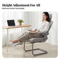 Ergonomic Design Sled Base Chair spinerest support Office Furniture Padded Seat Indoor Seating Sturdy Frame for Home Users, Students, Reception personnel, Study, Conference Room
