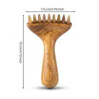Relaxation Wooden Massage Comb Soothing Scalp Massager with Handle Invigorating Head Scalp Massager Comb Burrunrestricted for Travel