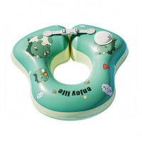 Buckle Strap Children's Armpit Swimming Float Press-to-Inflate One-Piece Swim Float Rounded Kids Floaties Set Shoulder Openings