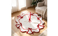 Christmas Tree Skirt Festive Christmas Tree Skirt with Edge Elegant