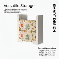 Bedroom Wall-Mounted Paper Towel Dispenser for Kitchen, Iron Rectangular Tissue Box Holder with Fridge Mount