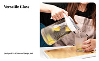 Heat Resistant Glass Water Pitcher Large Capacity Glass Pitcher with Lid Lead Pure for Families, Adults, Refrigerator, Kitchen, Dining Room