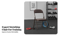 Foldable Iyengar Mind-Body Practice Chair Stable and Long-Lasting Iyengar Auxiliary Chair Sturdy Mind-Body Practice Backbend Prop Heavy Duty for Beginners, Home Gym