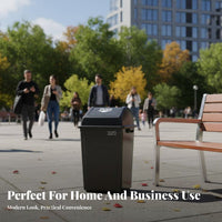 Large Capacity Garbage Can Sturdy PP Material Large Capacity Trash Can Heavy-Duty Garbage Bin for Homeowners, Outdoor, Kitchen, Public Areas
