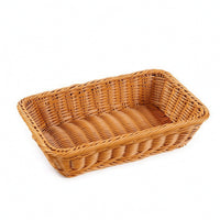 Imitation Rattan Basket Openwork Plastic Woven Basket Long-Lasting Non for Hosts, Buffet, Kitchen