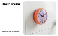 No-Drill Installation Waterproof Bathroom Clock Fogproof Cartoon Suction Cup Clock Quiet Movement for Children, Kitchen, Refrigerator
