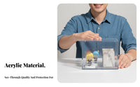 Acrylic Display Box Allergen-Barrier Proof Magnetized Closure Case Magnetized Trading Card Box High Clearness Figurine Protector
