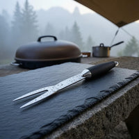 Barbecue Utensil Black Handle Stainless Steel Barbecue Tool Outdoor Cooking Gear